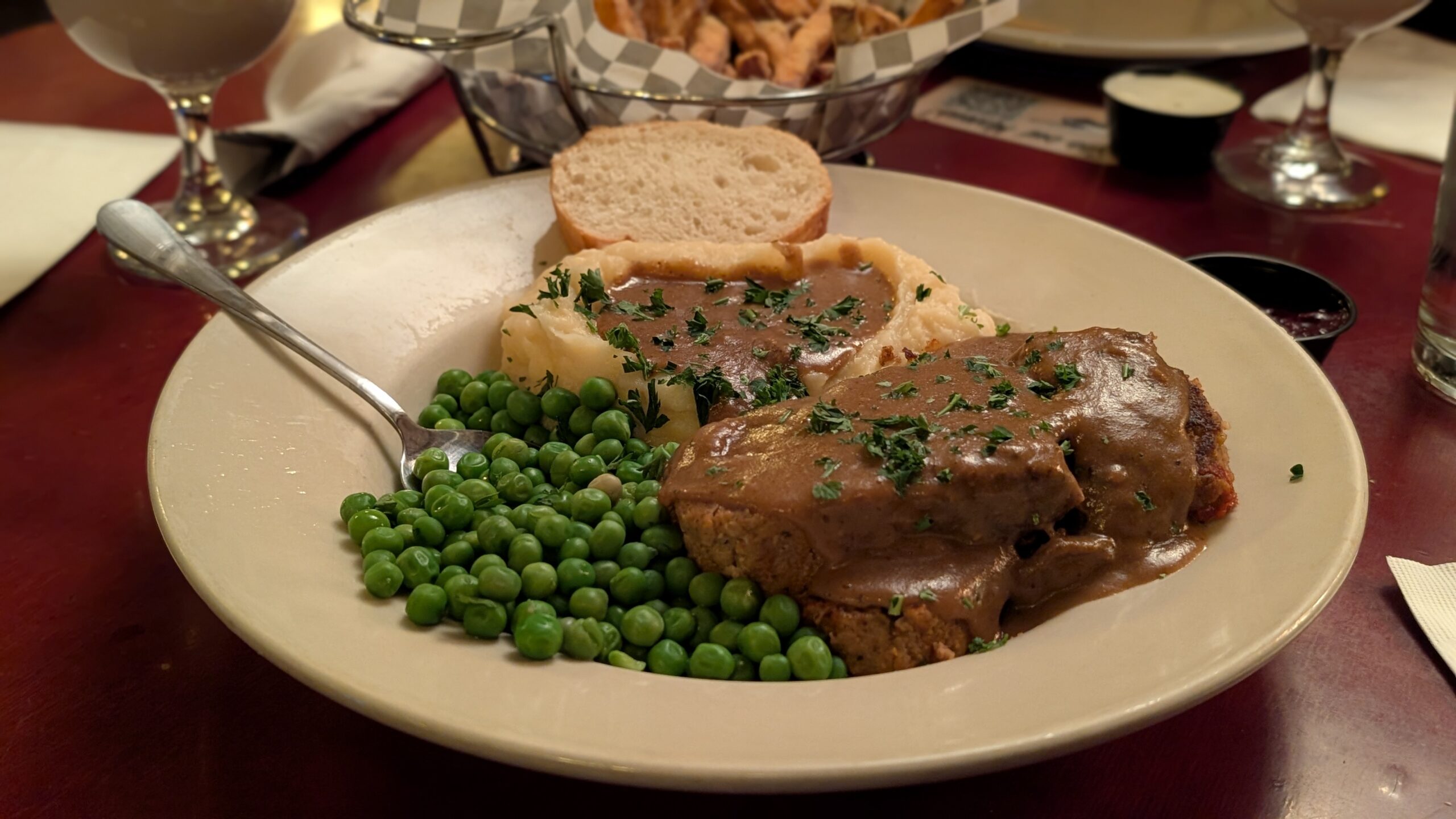 Four Daughter's meat loaf dinner.